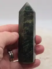 83g Green Emerald Jade Crystal Sphere Tower Point Gemstone Healing Chakra