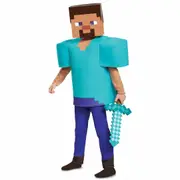 Steve Deluxe Mojang Minecraft Player Video Game Dress Up Child Boys Costume