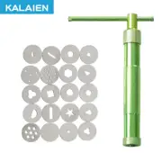 Clay Sugar Paste Extruder Sculpture W/20Tips Cake Decorating Tool StainlessSteel