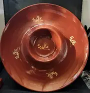 Sabra Chip & Dip Round Serving TRAY Red Hummus Advertising Plastic