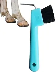 Hoof Pick Brush,2 in 1 Horse Hoof Polish and Brushes - Colorful Hoof Pick with Ergonomic Handle for Horse Cleaning and Grooming Supplies for Boys Girls Hoffti