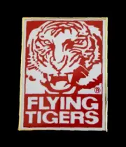 FLYING TIGERS LOGO LAPEL HAT PIN UP PILOT FLIGHT CREW CARGO FREIGHT PILOT CREW
