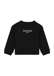 Balmain Kids Logo-embroidered Cotton Sweatshirt (12-36 Months) - Black - 36 Months (36 Months) 36 MONTHS (36 months)