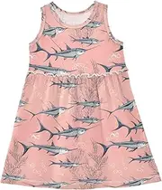 [Caihoyu] Girl Sleeveless Dresses Toddler Kids Swing Casual Spring Dresses Birthday Gift, Multicolor11, 3 Years