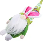 Sosoport Easter Bunny Gnome Doll Figurine with Long Hat Carrot Festive Home Decor Ornament for Easter Celebrations Present for Friends Family