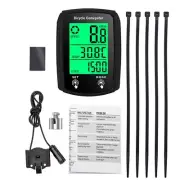 Waterproof Bicycle Wired Speedometer Bike LCD-Computer Speed Odometer English