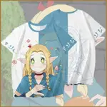 STA5 DELICIOUS IN DUNGEON MARCILLE COSPLAY布3D夏季T恤動漫短袖上衣