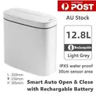 Smart Auto Induction Rechargable Trash Rubbish Waste Bin Can Slim No Touching