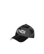 Black coated canvas baseball cap One size