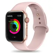 Silicone Apple Watch Band Sport Loop For Apple Watch 44mm Retro Rose