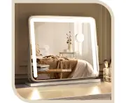 Simplus Bluetooth Vanity Makeup Mirror With LED Lights Stand Tabletop Mirrors 3 Color 60x52CM