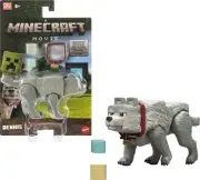 Minecraft Action Figure & Accessories Set, 3.25-inch Dennis The Posable Wolf
