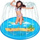 172Cm Rainbow Splash Pad, Sprinkler for Kids, Outdoor Swimming Pool Water Toys F