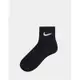 Nike Training 3 件裝黑色 Swoosh 日常緩衝 羅紋 踝襪 襪子 男生 L號 US8-11