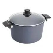 Woll Diamond Lite Aluminium 24cm/5L Stock Pot w/ Lid/Fixed Handle Cookware Grey