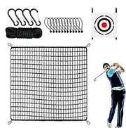 Golf Driving Net - Heavy Duty Ball Swing Training Simulator,Golf Driving Barrier Netting with Target Cloth for Football, Volleyball, Baseball