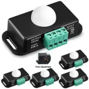 12V-24V Automatic Infrared PIR Motion Sensor Switch Time Adjustable LED Light