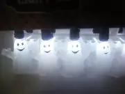 HALLOWEEN 20 LED GHOST LIGHTS SET ENRGY EFFIC. COOL BURNING.CONNECT UP TO 15 SET