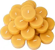 36 Count Beeswax tealight Candles Bulk - Natural Scent and Smokeless - Gift Packing