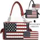 American Flag USA Stars and Stripes Red White Blue Concealed Carry Purse Wallet