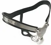 HGDTYRI Stainless steel chastity belt underwear underpants bondage, ventilation penis cage chastity cage erotic sex toy for men and women couples(A-t-form,80-90cm)