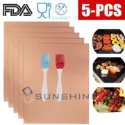 5 BBQ Barbeque Grill Mats Baking Pads Non Stick Mat Pad Bake Cooking Sheet Liner