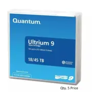 Quantum MR-L9MQN-01 LTO-9 Data Tape Cartridge New Factory Sealed (Pack of 5)