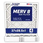 Filter King 37x28.5x1 Air Filter 4-PACK MERV 8 Actual Size 37 x 28.5 x .75"