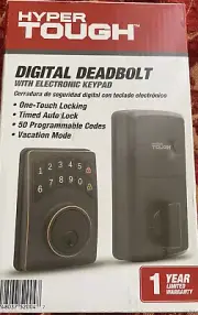 NEW HYPER TOUGH Digital Deadbolt With Electronic Keypad Item 1752002 Satin Nicke