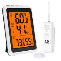 在飛比找蝦皮購物優惠-Brifit室內外數字溫度計溼度計可用USB充電（不包括電池