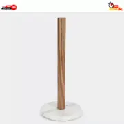 Marble and Acacia Paper Towel Stand Upright Towel Holder Kitchen Towel Dispenser