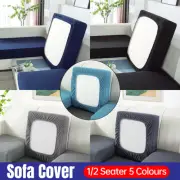 Sofa Cushion Cover 1/2 Seater Stretch Lounge Slipcover Protector Couch Cover AU