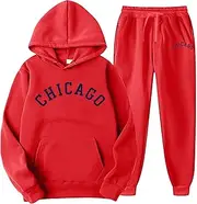 [Howstar] Women's 2 Piece Outfits Hoodie Sweatsuit Long Sleeve Pullover Sweatshirt Matching Sweatpants Jogger Set