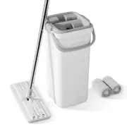 Mop and Bucket with Wringer Set, Easy-to-Use Flat Floor Mop for Efficient Hom...