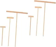 2 Sets Sand Table Accessories Mini Rake for Sand Rake Heavy Duty Sand Tray Handle Sand Pit Sand Art Sandbox with Lid Full Size Zen Sand Rake Beach Sand Pit Sand Wooden