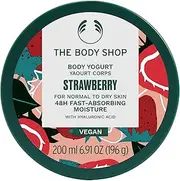 The Body Shop Strawberry Body Yogurt 48hr Moisturizer 100% Vegan 6.98 Fl.oz