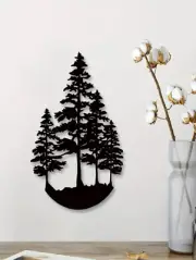 Pine Tree Metal Wall Art Decor Natural Symbol Home Decor Forest Decoration