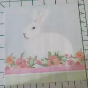 THREE DECORATIVE LUNCHEON NAPKINS for DECOUPAGE "Traditional Rabbit"