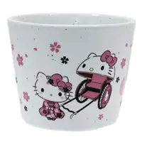 在飛比找樂天市場購物網優惠-小禮堂 Hello Kitty 日製無把寬口陶瓷茶杯《粉白.