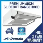 NEW 60cm STAINLESS STEEL SLIDEOUT TELESCOPIC RANGEHOOD