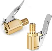 2pcs Locking Tire Air Chuck,Brass Inflation Hose Adapter,Tire Nozzle...