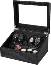 4 Automatic Watch Winder with 6 Storage Case for Man/Woman'S Watches,Japanese Ma
