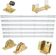 3-12m Sliding Gate Hardware Kit Wheels Steel Track Keeper Roller Guide Stopper