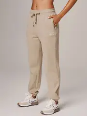 Womens Beige Sweatpants. Running BareLegacy Trackpants