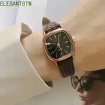 ELEGANT8TW 女士手錶手飾復古羅馬數字錶盤復古手錶氣質手錶生日禮物女時鐘