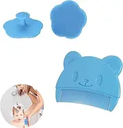 Baby Scab Comb, Soft Silicone Head Gneiss Removal Baby, Baby Brush, Baby Hair Brush, Baby Comb, Milk Scab Baby Removal, Ideal for Children's Bathroom (Blue)