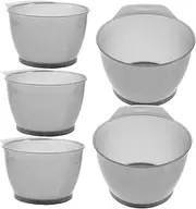 Ipetboom Portable Plastic Hair Dyeing Bowl with Scale Durable Mixing Bowl for Home Salon and Professional Use Hair Coloring Tool