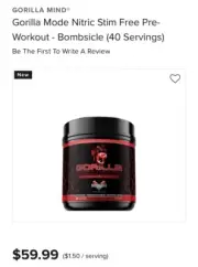 Gorilla Mode Nitric Bombsicle New 40 Servings