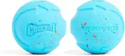 Rebounce Ball Dog Toy - Medium 2.5-Inch Diameter - Pack of 2 - Blue