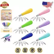 12-Piece Linoleum Cutter Kit - Versatile Carving Tools for Artists and Crafters